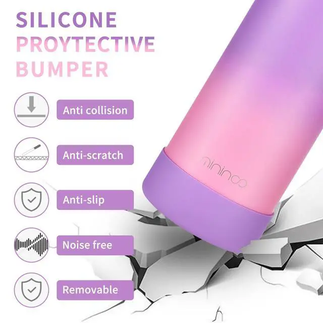Alt view image 5 of 7 - Kids Water Bottle for School, 16oz Stainless Steel Insulated Water Bottle Kids with Straw Lid for Girls, Boys (Purple/Pink)