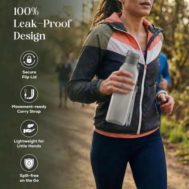Alt view image 3 of 4 - Bulk Water Bottles Set of 16 17oz Multicolor Sports Bottles for Kids and Adults Leak Proof Water Bottles with Carry Strap Square Reusable Bottles for Juice, Drinks BPA-Free Dishwasher-Safe