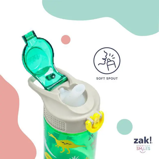 Alt view image 4 of 7 - Kids Water Bottle For School or Travel, 16oz Durable Plastic Water Bottle With Straw, Handle, and Leak-Proof Spout Cover, 2-Pack (Spidey and His Amazing Friends)