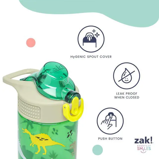Alt view image 5 of 7 - Kids Water Bottle For School or Travel, 16oz Durable Plastic Water Bottle With Straw, Handle, and Leak-Proof Spout Cover, 2-Pack (Spidey and His Amazing Friends)