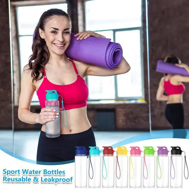 Alt view image 5 of 7 - 16 Pack Bulk Water Bottles-17oz Plastic Sports Water Bottles for Kids and Adults Leak Proof, Reusable for Gym Travel School Office, Multicolor