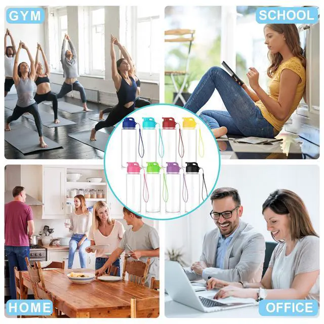Alt view image 6 of 7 - 16 Pack Bulk Water Bottles-17oz Plastic Sports Water Bottles for Kids and Adults Leak Proof, Reusable for Gym Travel School Office, Multicolor