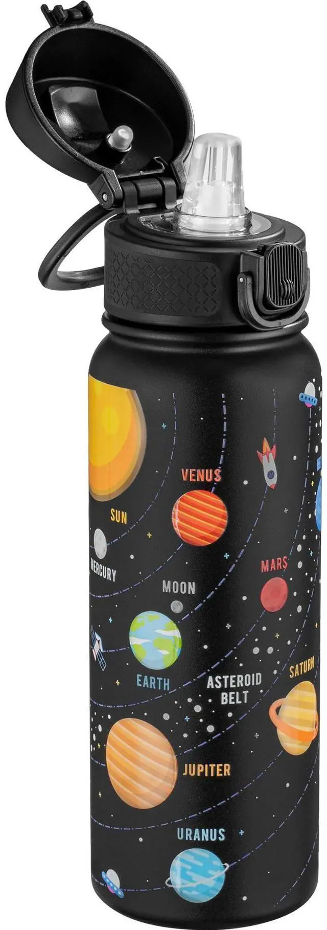 Main image of 20 Oz Insulated Stainless Steel Water Bottle For Kids, With Straws Leak-proof, Kids Water Bottles For School Boys Girls,Solar System