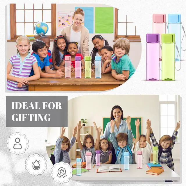 Alt view image 3 of 6 - 30 Pcs Water Bottle Bulk 17 oz Plastic Sports Water Bottles for Kids Adults Reusable Leak Proof Portable Drink Container Large for School Classroom Travel Camping Fitness Office(Multicolor)