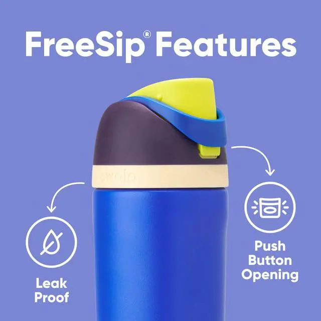 Alt view image 3 of 5 - Kids FreeSip Insulated Stainless Steel Water Bottle with Straw for Sports, Travel, and School, BPA-Free Sports Water Bottle, 16 oz, Celestial Sphere
