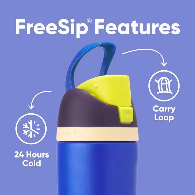 Alt view image 4 of 5 - Kids FreeSip Insulated Stainless Steel Water Bottle with Straw for Sports, Travel, and School, BPA-Free Sports Water Bottle, 16 oz, Celestial Sphere