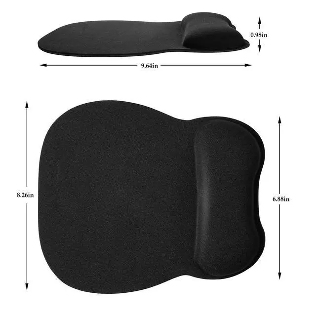 Alt view image 3 of 7 - Ergonomic Mouse Pad with Wrist Support, Mousepad with Memory Foam Wrist Rest and Non-Slip Base for Computer, Cafe, Home & Office, 9.64 x 8.26 in Office Desk Accessories