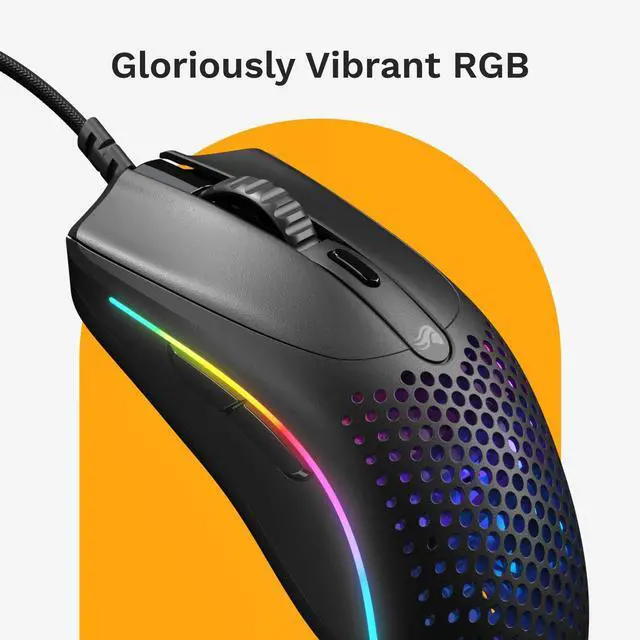Alt view image 5 of 7 - Gaming - Superlight Wired PC Gaming Mouse with Honeycomb Shell, 6 Programmable Buttons, RGB Lighting & PTFE Skates - Model O 2 Mini, Matte Black