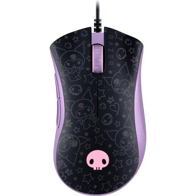 Alt view image 7 of 7 - DeathAdder Essential Ergonomic Wired Gaming Mouse 6400 DPI Optical Sensor, 5 Programmable Buttons, Mechanical Switches, Rubber Side Grips Kuromi Edition