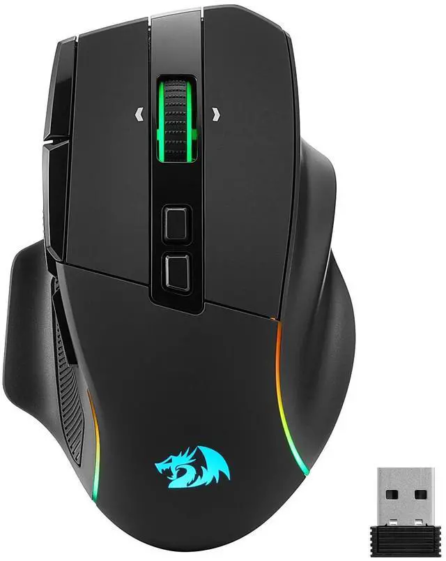 Main image of Wireless Gaming Mouse, 26,000 Max DPI Optical RGB Mice with 10 Programmable Buttons, Hyper-Fast Scroll, Software Supports DIY Keybinds & DPI, Black