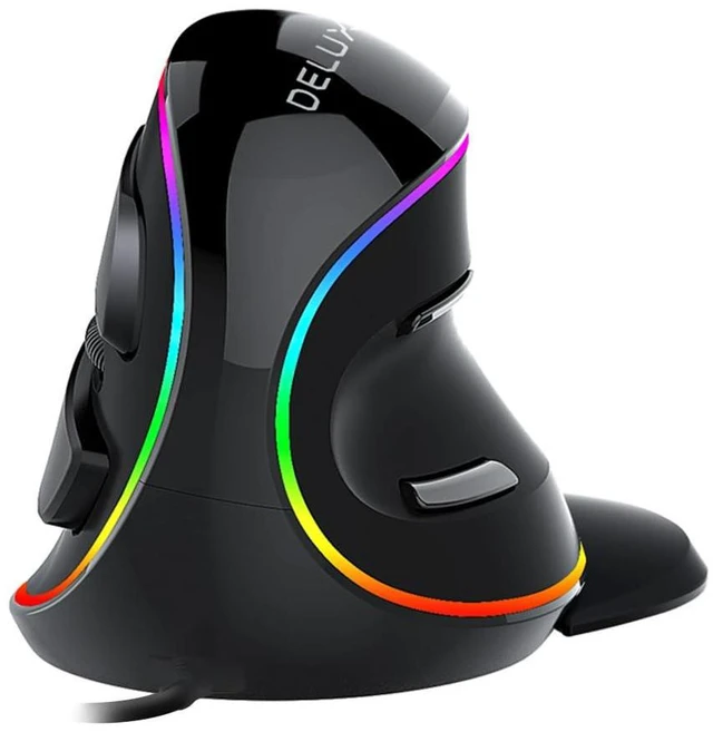 Main image of Ergonomic Vertical Mouse, Wired Ergo Mouse for Large Hands, 6 Programmable Buttons, Up to 12800 DPI, Removable Wrist Rest, Vibrant RGB Backlit, for Windows 7/8/10/XP/Vista (M618Plus RGB-Wired)