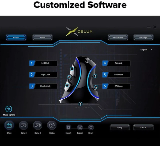 Alt view image 5 of 7 - Ergonomic Vertical Mouse, Wired Ergo Mouse for Large Hands, 6 Programmable Buttons, Up to 12800 DPI, Removable Wrist Rest, Vibrant RGB Backlit, for Windows 7/8/10/XP/Vista (M618Plus RGB-Wired)