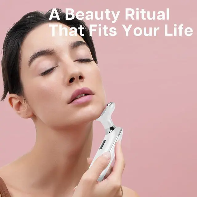 Alt view image 5 of 6 - 7-in-1 Beauty Massager for Face and Neck - Jawline Lifting & Firming - Face Lymphatic Drainage Massager for Anti Aging Wrinkle, Forehead Lines, and Dark Circles, White