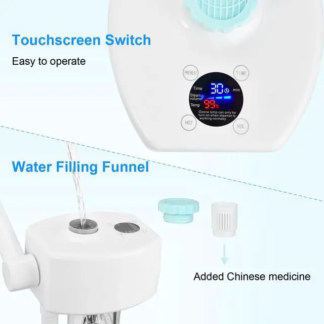 Alt view image 2 of 7 - Professional Facial Steamer, Vaporizador Facial Steamer for Esthetician, Face Steamer on Wheels, Rocker Arm/Preheat/Hot Mist Adjustment/Timer Function, Facial Steamers for Home Salon Spa Skin Cleaning