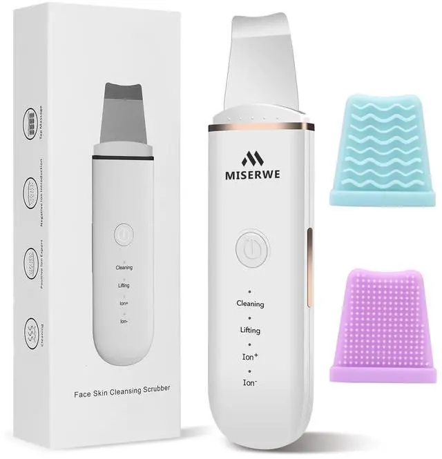 Main image of Skin Scrubber Face Skin Spatula Facial Scrubber Spatula for Deep Cleansing Blackhead Remover Pore Cleaner with 4 Modes (White)