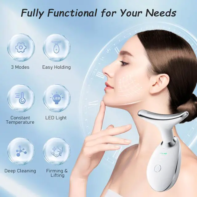 Alt view image 2 of 7 - Neck and Face Skin Care Tool, Improve, Firm, Tightening and Smooth, White