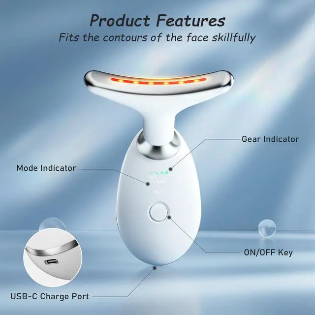 Alt view image 6 of 7 - Neck and Face Skin Care Tool, Improve, Firm, Tightening and Smooth, White