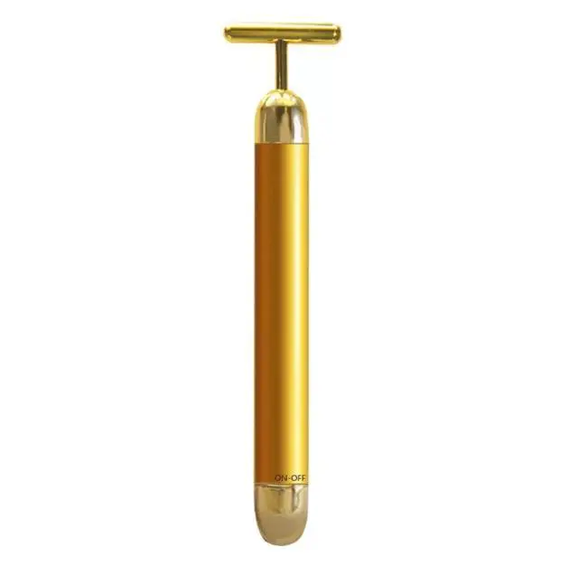 Alt view image 2 of 7 - Beauty Massage 24K Golden Anti-Aging Pulse Skin Care Gold Facial Roller Massage