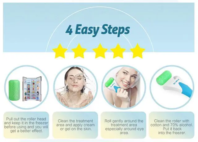 Alt view image 5 of 5 - Ice Roller for Face & Eye, Puffiness, Migraine, Pain Relief and Minor Injury, Skin Care Products