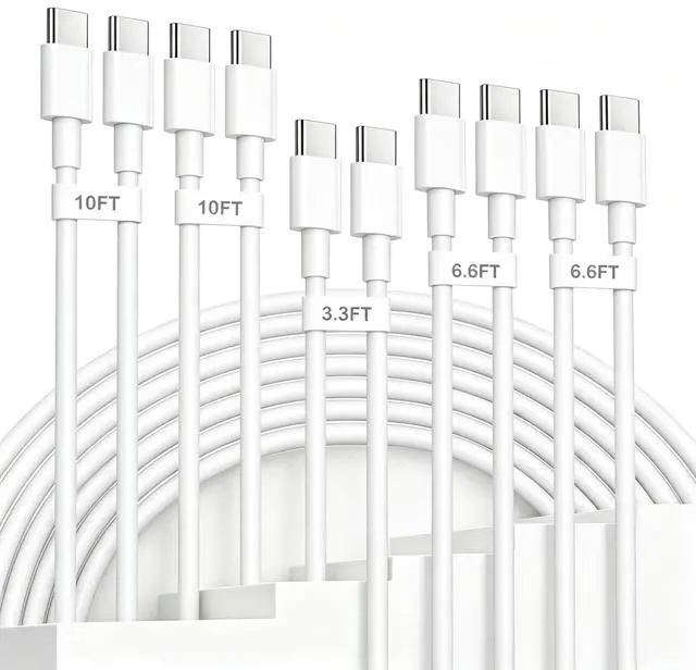 Main image of USB C to USB C Cable 5-Pack, Type C Cord