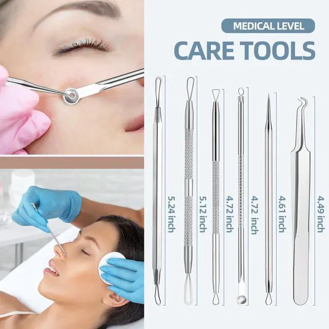 Alt view image 7 of 7 - Blackhead Remover Comedone Extractor Acne Removal Kit..