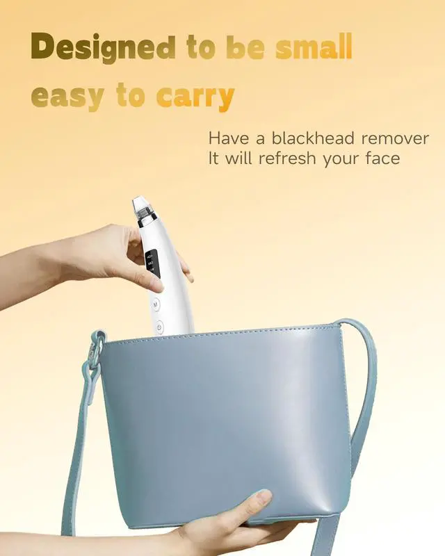 Alt view image 7 of 7 - Blackhead Remover Vacuum, Type-C Rechargeable Pore Cleaner with 3 Adjustable Suction, 6 Probes & Comedone Extractor Tool Kit for Women and Men, White Heads Removal for Face & Nose (White)