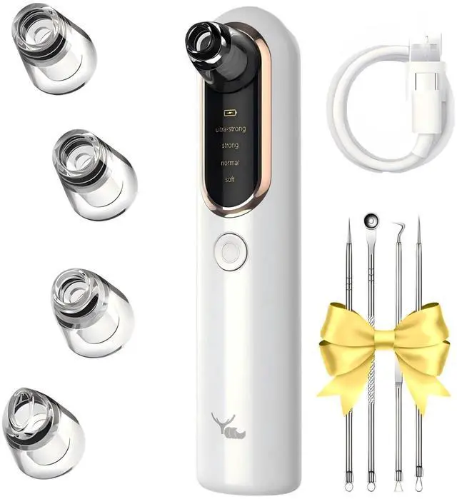 Main image of Blackhead Remover Vacuum Blackhead Vacuum Remover Pore Extractor Blackhead Remover Tool Black Head Remover for Face Blackhead Extractor Pore Cleaner Vacuum with USB Charge 4 Modes 5 Suction Heads