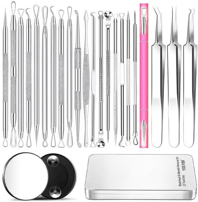 Main image of Pimple Popper Tool, Blackhead Remover Acne and Zit Comedone Extractor Kit