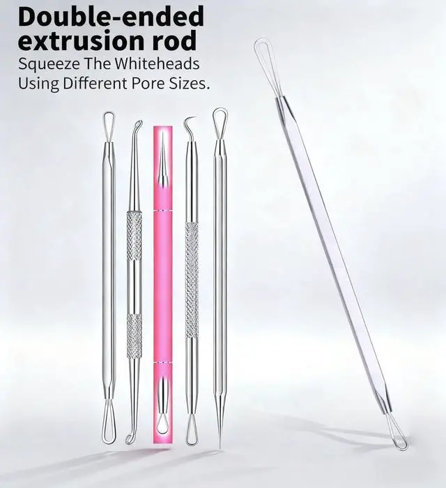 Alt view image 7 of 7 - Pimple Popper Tool, Blackhead Remover Acne and Zit Comedone Extractor Kit