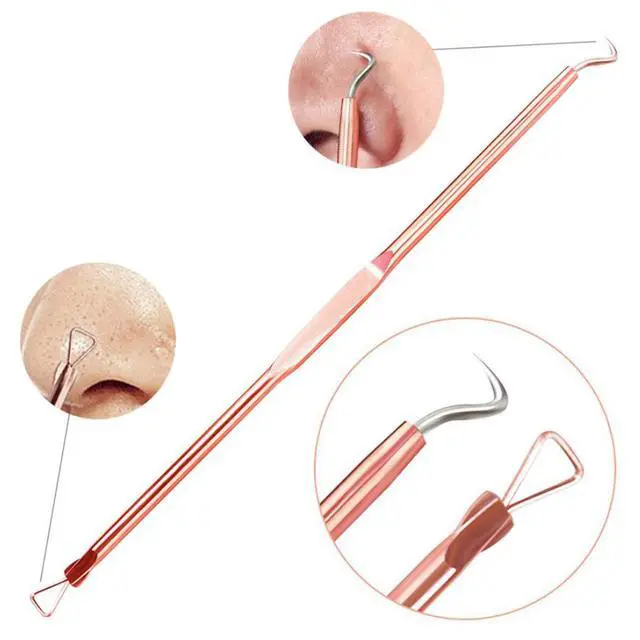 Alt view image 7 of 7 - Blackhead Remover Pimple Comedone Extractor Tool Best Acne Removal Kit - Treatment for Blemish, Whitehead Popping, Zit Removing for Risk Free Nose Face Skin with Case (Rose)