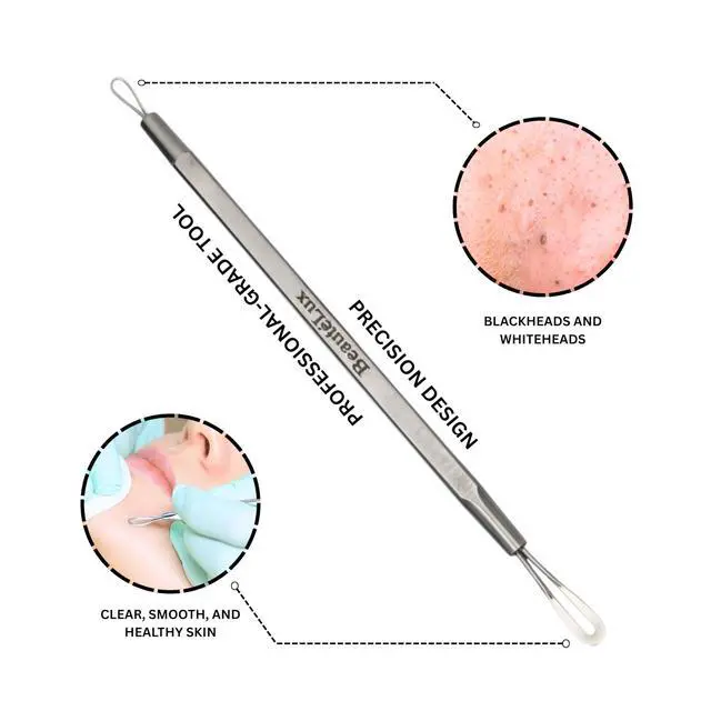 Alt view image 2 of 7 - 2-in-1 Blackhead Remover Tool, Stainless Steel Extractor