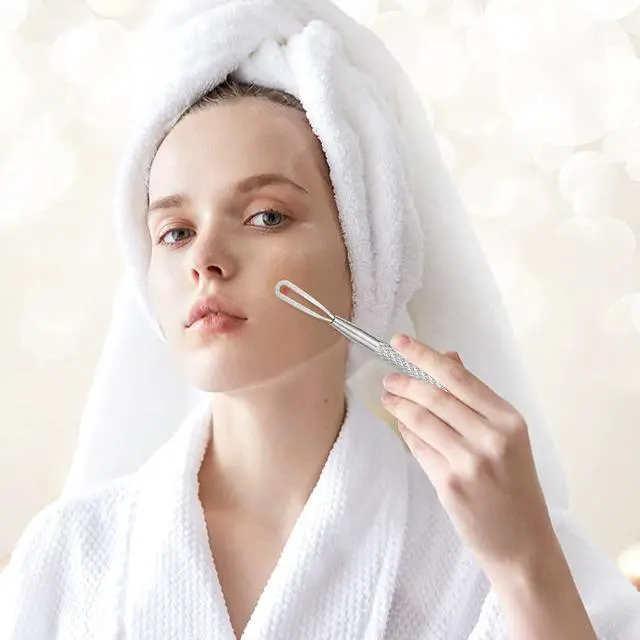 Alt view image 2 of 6 - Professional Blackhead and Blemish Remover -Pimple Comedone Removal 2-in-1 Extractor Tool