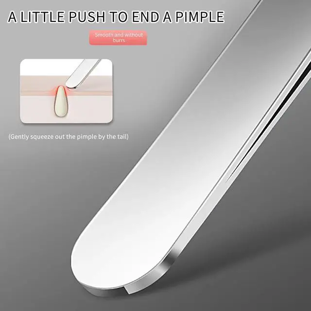 Alt view image 5 of 6 - Professional Blackhead Tweezers,High Hard Stainless Steel Blackhead Remover Tweezers, Precision Pimple Popper Tool Kit, Blackhead Extractor