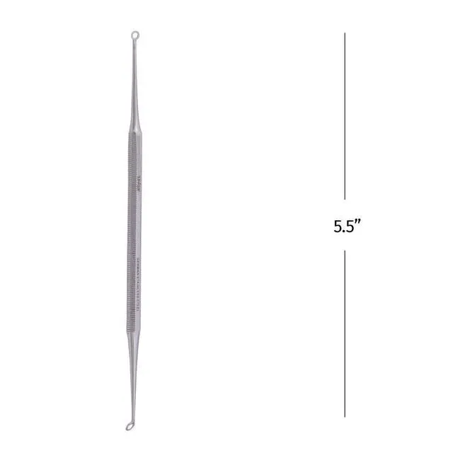 Alt view image 2 of 4 - Blackhead Remover Comedone Extractor Tool - Dual Loop Whitehead Blemish Acne Removal - Skin, Facial, Pimple, German Stainless Steel