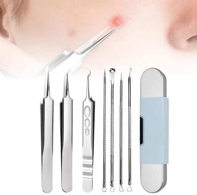 Main image of 2026 Medical Grade Blackhead Extraction Tool Kit, Professional Facial Blackhead Remover Tweezers, Grade Extractor Tool for Removal Black Heads, Whiteheads, Pimples, Blemishes and Pimples
