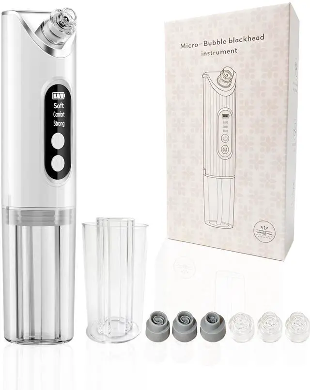 Main image of Pore Vacuum Blackhead Remover, 2-in-1 Hydrating Facial Cleansing Tool, 3 Suction Levels, 6 Replaceable Heads, Deep Pore Cleaning for Blackheads & Blemishes