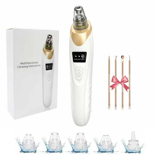 Main image of 2026 Blackhead Remover with 5 Suction Heads & 4 Gold Extraction Tools, Electric Blackhead Vacuum Pore Vacuum for Deep Facial Cleaning, USB Rechargeable for Women & Men