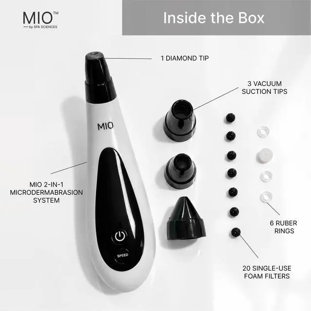 Alt view image 3 of 7 - Diamond Tip Microdermabrasion Blackhead Remover, Pore Cleansing, & Resurfacing System - Reduces Acne Scars, Wrinkles, and Exfoliates for Clearer Skin