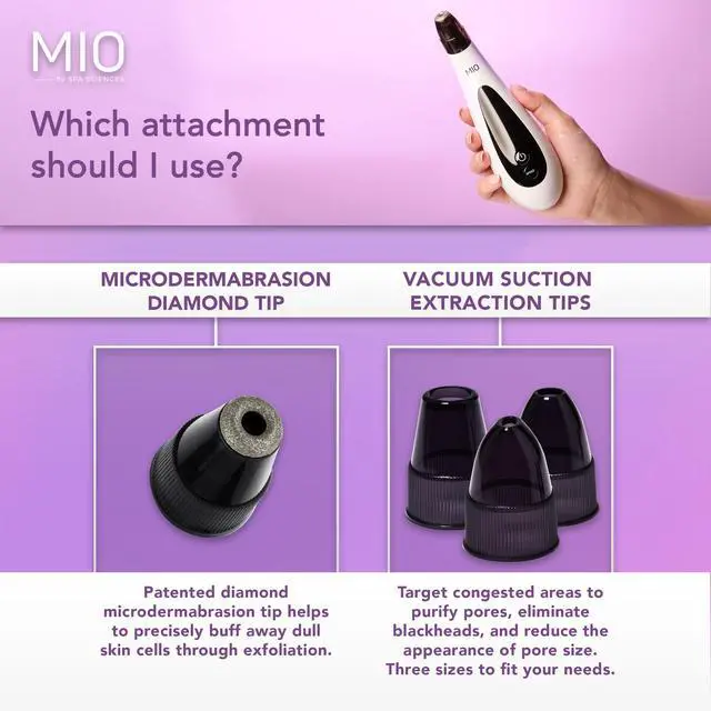 Alt view image 6 of 7 - Diamond Tip Microdermabrasion Blackhead Remover, Pore Cleansing, & Resurfacing System - Reduces Acne Scars, Wrinkles, and Exfoliates for Clearer Skin