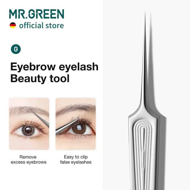 Alt view image 4 of 7 - Ingrown Hair Tweezers Needle Nose Pointed Tips Tweezers For Eyebrows Splinters Blackhead Removal Acne Clip Extractor (Long)