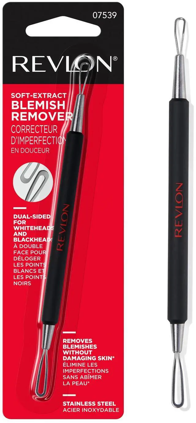 Main image of Soft-Touch Blemish Remover, Pore Extractor for Blackheads, Whiteheads, and Comedones, Pimple Popper Tool, Dual-Sided, Made of Stainless Steel, 1 Count