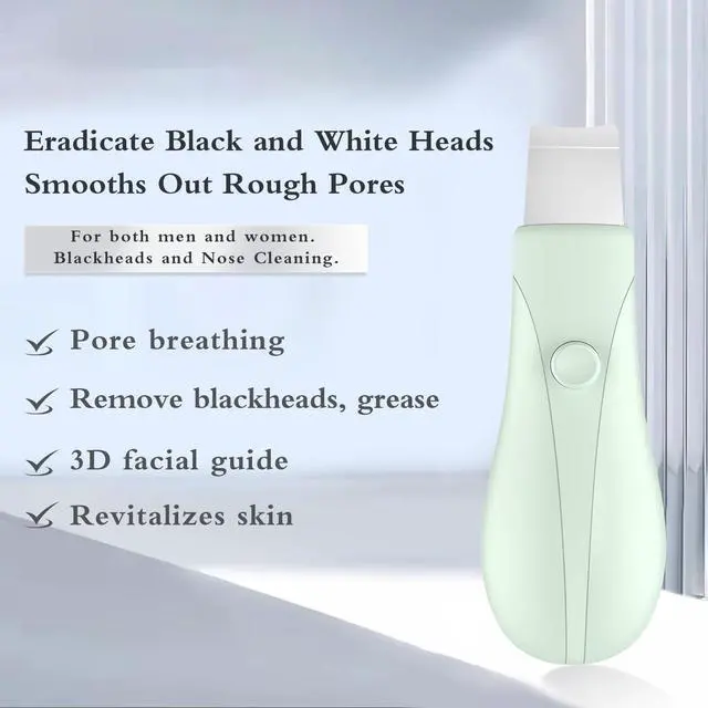 Alt view image 2 of 7 - Skin Scrubber Face Spatula Skin Spatula Pore Cleaner Blackhead Remover Tools for Facial Deep Cleansing Skin Care Tool for Men and Women (Green)