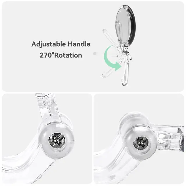 Alt view image 7 of 7 - 30X Magnifying Mirror for Travel with Handle, Double-Sided 1X/30X Magnification Hand Mirror for Makeup,Travel Mirror for Desk 5 Inches
