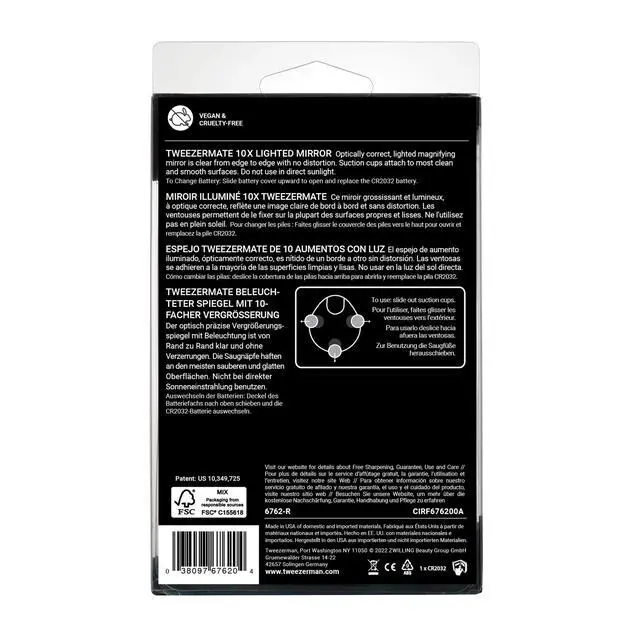 Alt view image 5 of 5 - 10X Lighted Mirror, Clear and Bright