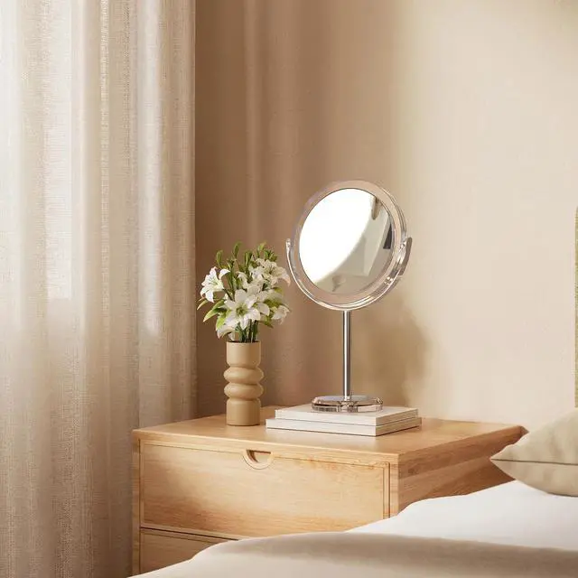 Alt view image 6 of 7 - 1X/ 30X Magnifying Mirror, Double Sided Makeup Mirror with Stand, Vanity Tabletop Mirror with Tweezer, 360° Rotation Portable for Dressing Table Desk Bathroom Bedroom Travel, 8 Inch
