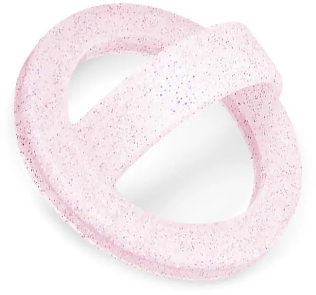 Main image of Magnetic Silicone Ring Grip Phone Holder, Loop Grip Phone Holder,Magnetic Phone Loop,Magsafe Phone Grip,Compatible with Magsafe for iPhone 16/15/14/13/12 Series (Pink Sparkle)