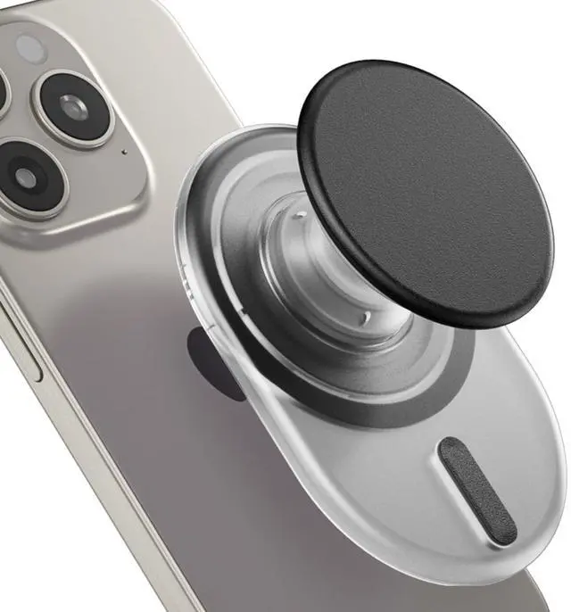 Main image of for MagSafe Phone Grip, Magnetic Phone Grips, Expandable Collapsible Mobile Phone Grip Stand Holder with Kickstand for Magsafe Stand Compatible for iPhone 17 16 15 14 13 Series,Transparent Black
