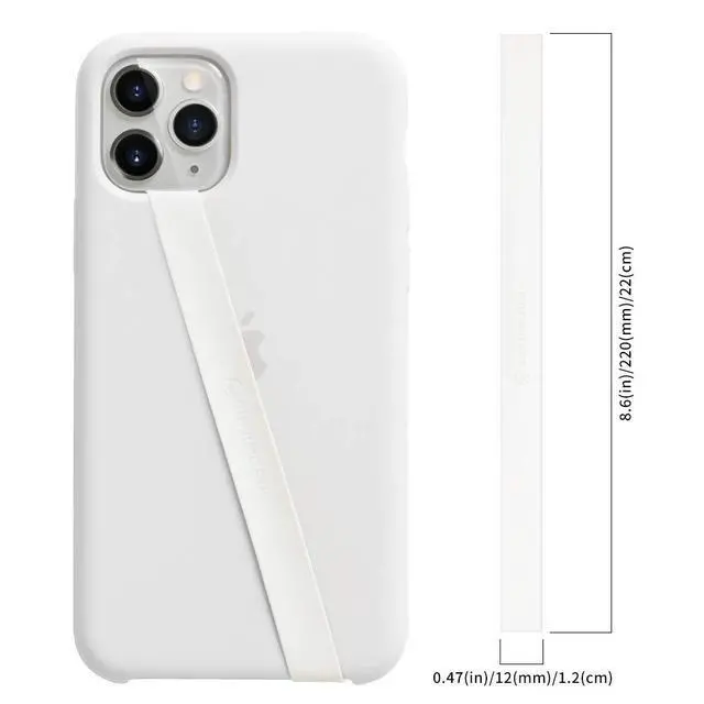 Alt view image 5 of 7 - Stretchable Silicone Phone Strap, Flexible and Elastic Grip Holder for iPhone & Android, Secure Phone Loops Finger Grip with Wireless Charging Support Sinji Loop White