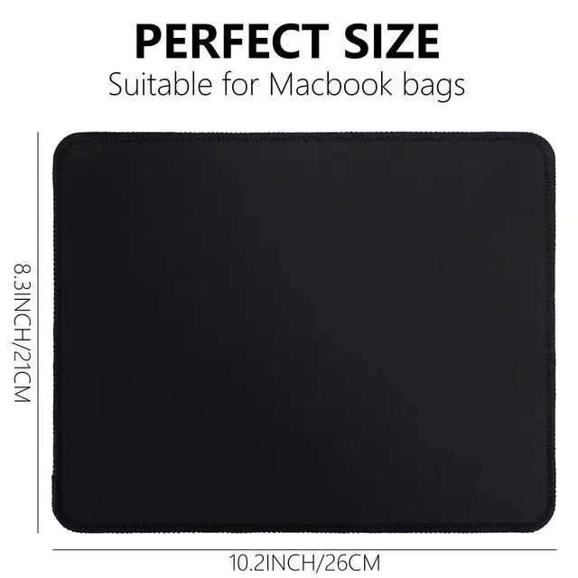 Alt view image 3 of 7 - 3-Pack Mouse Pad, 10.2x8.3 Inch Computer & Gaming Mouse Mat with Ultra-Smooth Surface, Non-Slip Rubber Base, Anti-Fray Stitched Edges, Portable & Washable, Fits Wired & Wireless Mouse, by BESELLER