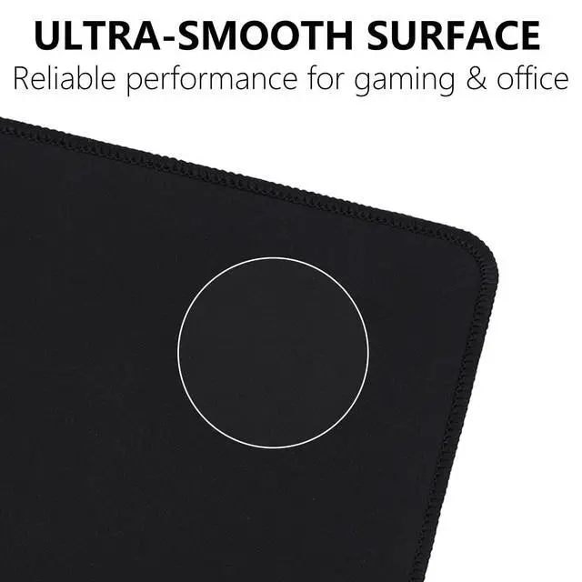 Alt view image 4 of 7 - 3-Pack Mouse Pad, 10.2x8.3 Inch Computer & Gaming Mouse Mat with Ultra-Smooth Surface, Non-Slip Rubber Base, Anti-Fray Stitched Edges, Portable & Washable, Fits Wired & Wireless Mouse, by BESELLER